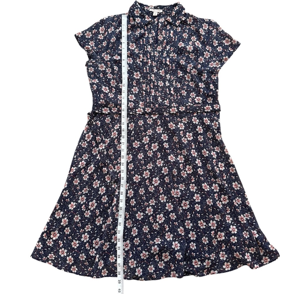 Dress “db Established 1962.” Navy Blue/Pink Dogwood Flowers. A-Line / Cami Slip. - Picture 10 of 16